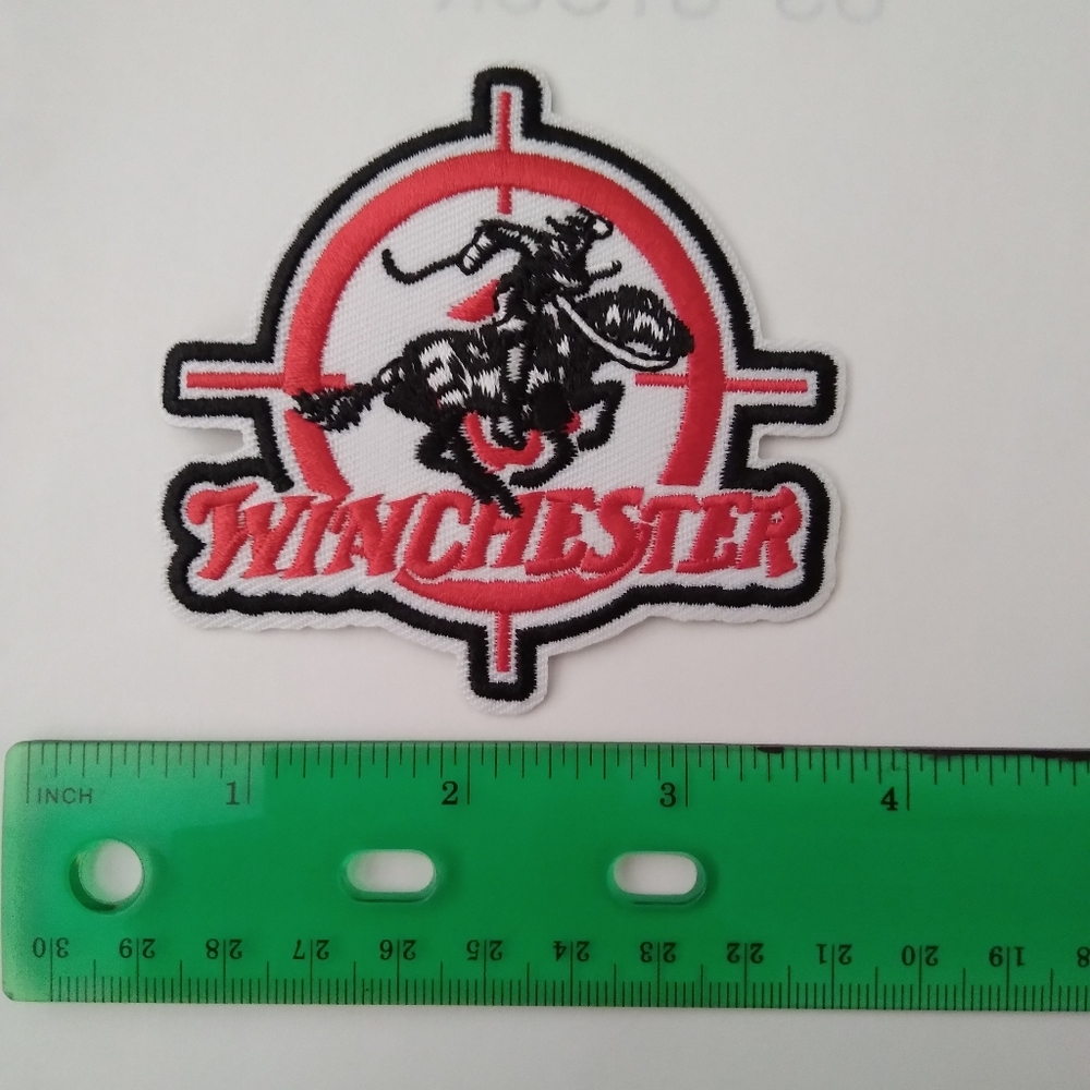 Winchester Embroidered Patch - Red and Black